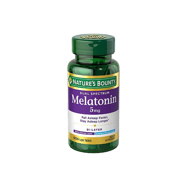 Dual Spectrum Melatonina 5mg 60 Bi-Layer Tabletes - Nature's Bounty