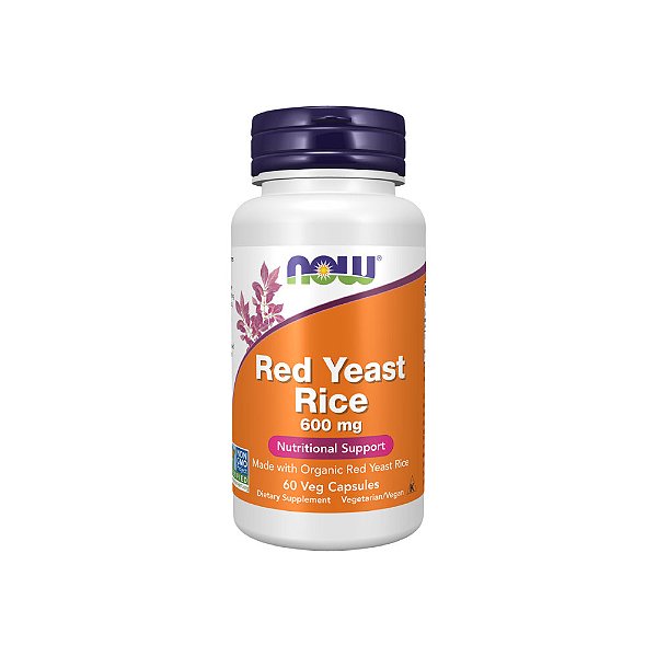 Red Yeast Rice 600mg Arroz com Fermento Vermelho - Now Foods