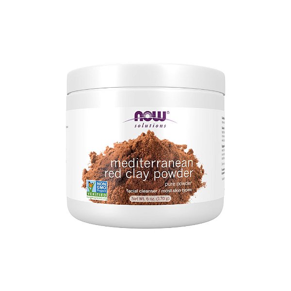 Mediterranean Red Clay Powder Pó de Argila Vermelha Mediterrânea 397g - Now Foods