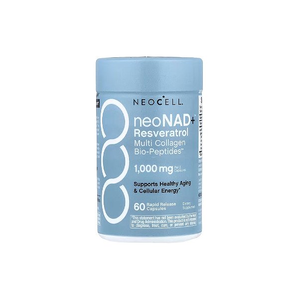 NeoNad+ Resveratrol Multicolágeno Bio-Peptides 60 Cápsulas - NeoCell
