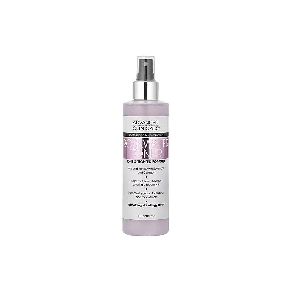 Fórmula de Toner Tom e Aperto com Água de Rosas e Colágeno 237ml - Advanced Clinicals