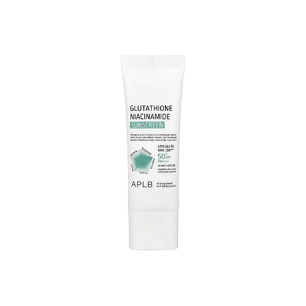 Protetor Solar Glutathione Niacinamide Sunscreen SPF 50+ PA ++++ 40ml - APLB