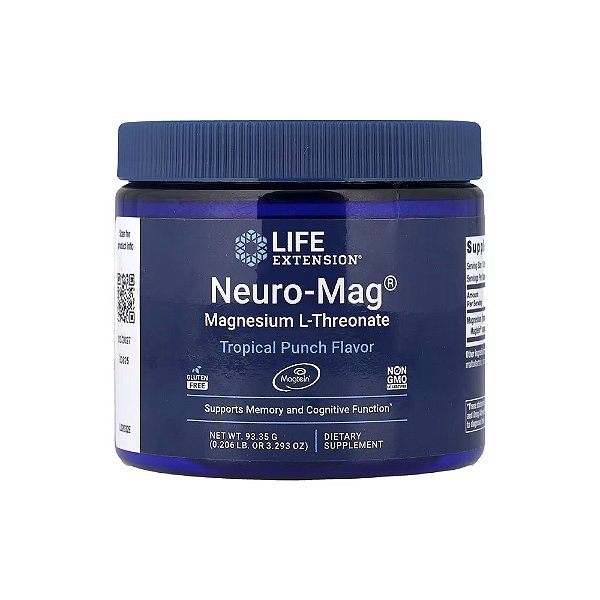 Neuro-Mag L-Treonato de Magnésio sabor Ponche Tropical 93g - Life Extension