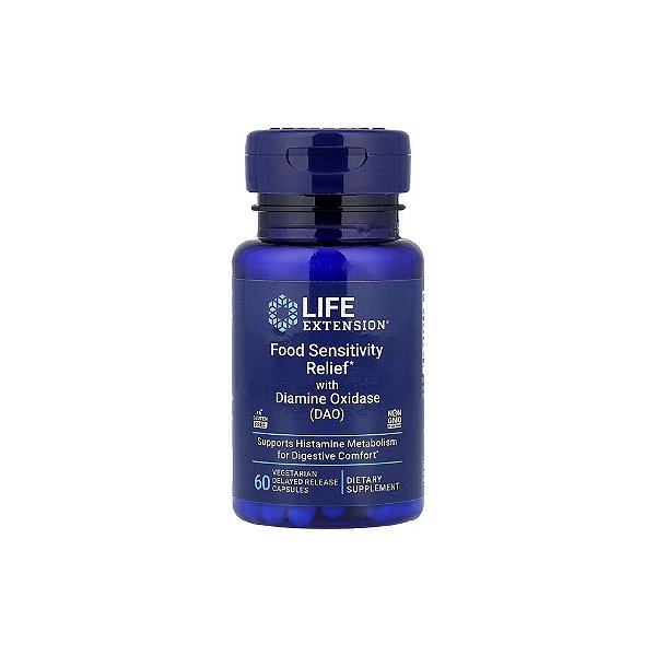 Food Sensitivity Relief com DAO 60 Veg Cápsulas - Life Extension