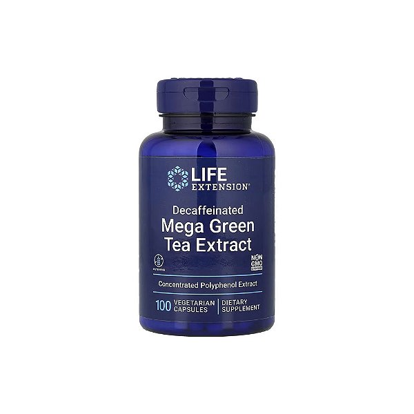 Mega-extrato de Chá Verde Descafeinado 100 Veg Cápsulas - Life Extension