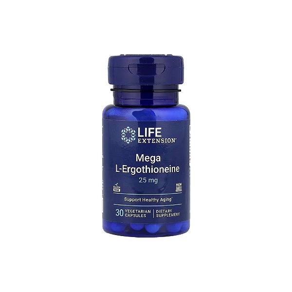 Mega L-Ergothioneine (Ergotioneína) 25mg 30 Veg Cápsulas - Life Extension