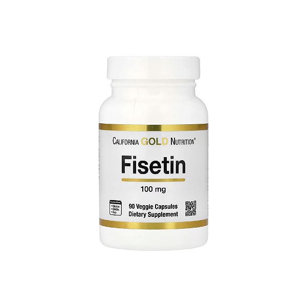 Fisetin 100mg 90 Cápsulas Vegetais - California Gold Nutrition