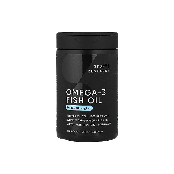 Óleo de Peixe Ômega-3 1250mg Potência Tripla - Sports Research