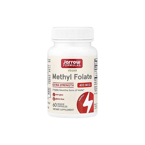 Metilfolato Vegano 400mcg 60 Cápsulas Vegetais - Jarrow Formulas