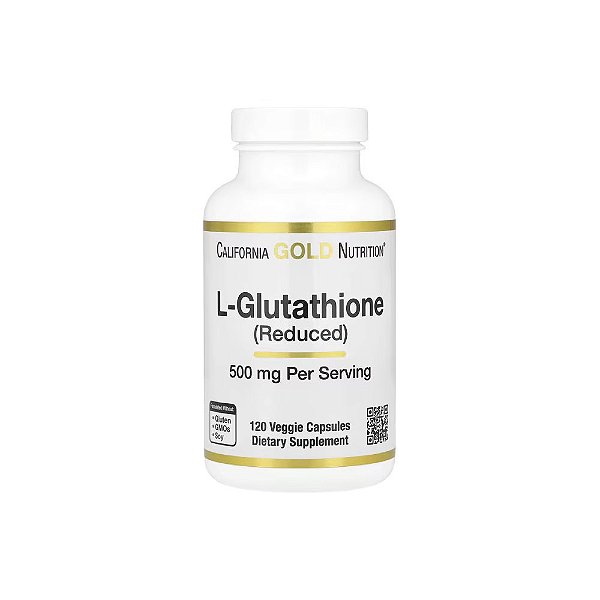 L-Glutationa Reduzida 500mg 120 Cápsulas Vegetais - California Gold Nutrition