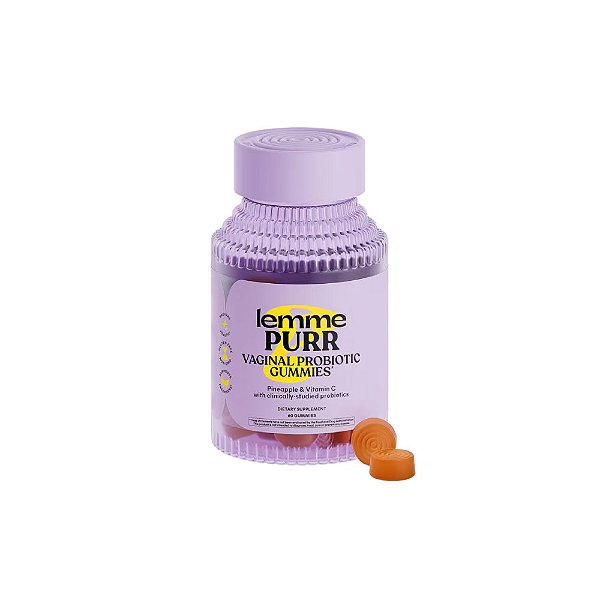 Purr Gomas Probióticas Vaginais sabor Abacaxi 60 Unidades - Lemme