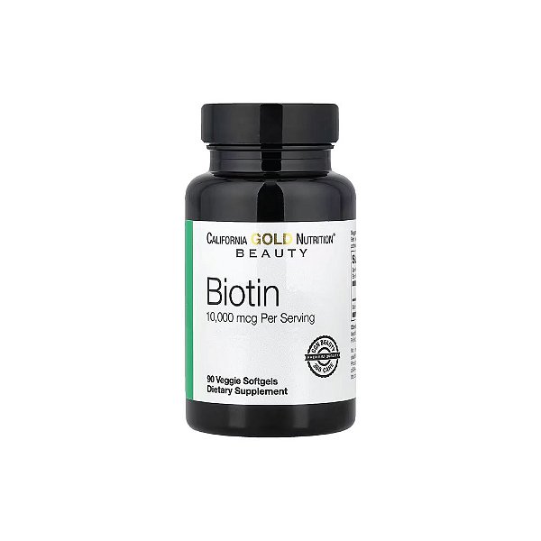 Biotina 10.000mcg 90 Cápsulas Softgel Vegetais - California Gold Nutrition