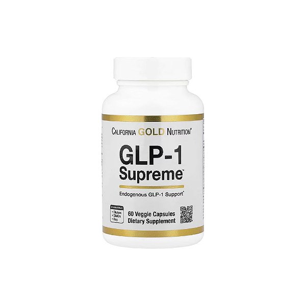 GLP-1 Supreme com Akkermansia, Berberina, Quercetina e Curcumina 60 Cápsulas Vegetais - California Gold Nutrition