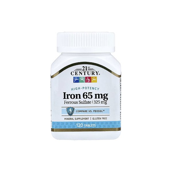 Ferro 65mg 120 Comprimidos - 21st Century