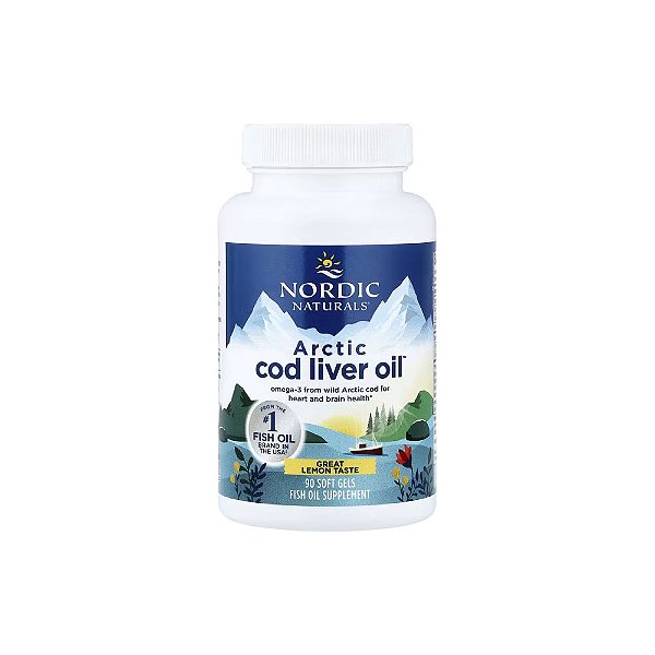 Arctic Cod Liver Oil Sabor Limão - Nordic Naturals