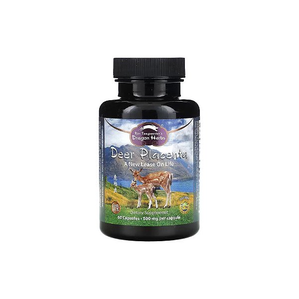 Placenta de veados 500mg 60 Cápsulas - Dragon Herbs