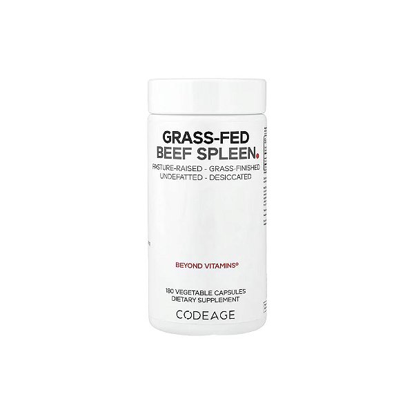 Baço de Gado Criado no Pasto 1500mg 180 Cápsulas Vegetais - Codeage