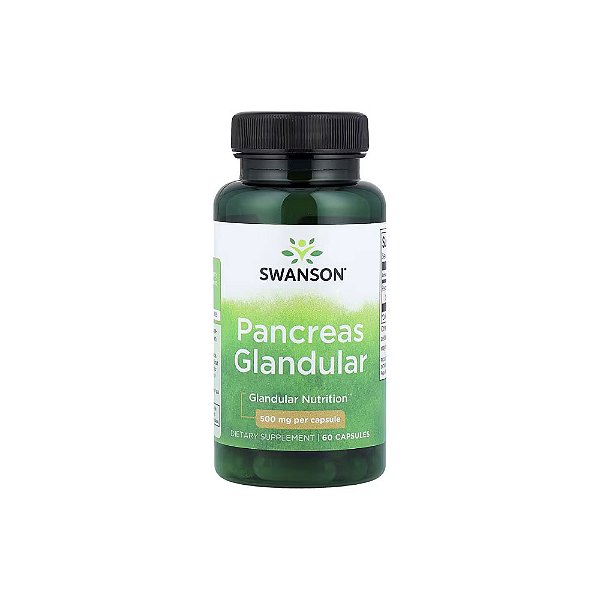Pâncreas Glandular 500mg 60 Cápsulas - Swanson