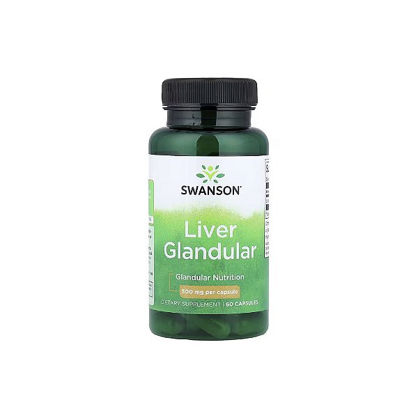 Glandular do Fígado 500mg 60 Cápsulas - Swanson
