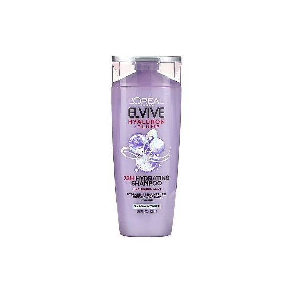 Elvive Hialuron + Plump Shampoo Hidratante 72H Cabelos Secos e Desidratados 375ml - L'Oréal
