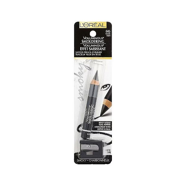 Voluminous Delineador Lápis de Amêndoa Smoldering 645 Preto 2 48g - L'Oréal