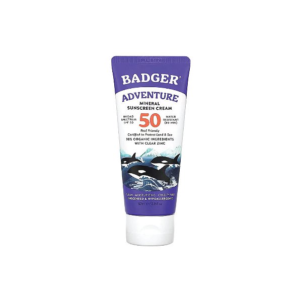 Adventure Creme Protetor Solar Mineral FPS 50 Inodoro 87ml - Badger