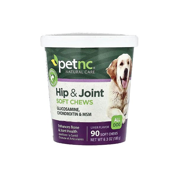 Hip & Joint Soft Chews Sabor Fígado 90 Cápsulas Mastigáveis - petnc NATURAL CARE