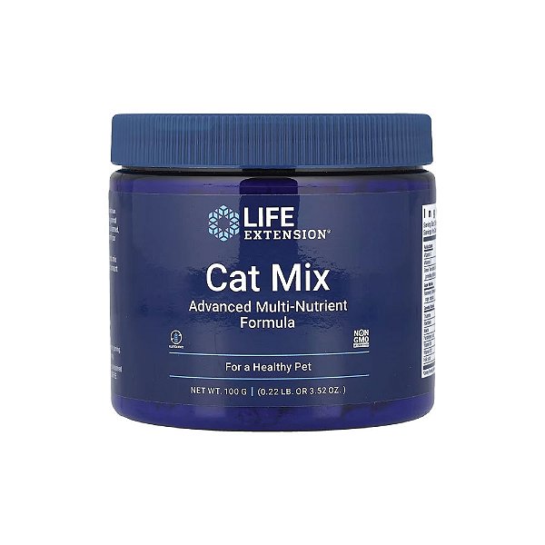 Cat Mix Mistura para gatos Fórmula Avançada de Multi-nutrientes 100g - Life Extension