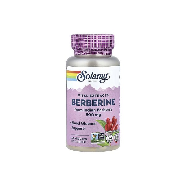 Berberina Extratos Vitais 500mg 60 VegCaps - Solaray