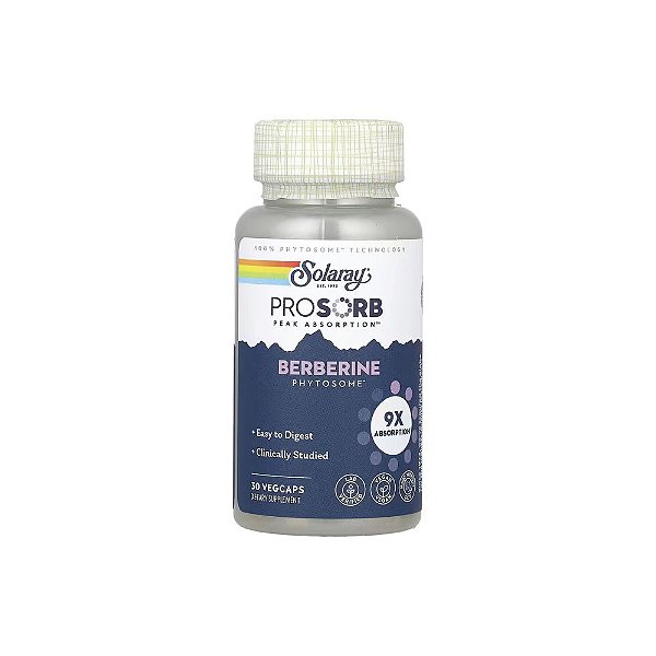Fitossomo Berberina 550mg 30 Cápsulas Vegetais - Solaray