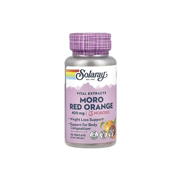 Vital Extracts Morosil Laranja Vermelha Moro 400mg 30 VegCaps - Solaray