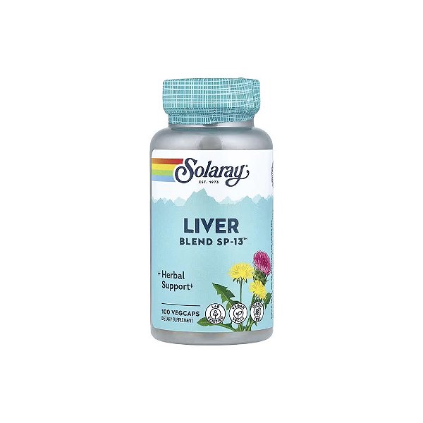 Liver Blend Mistura de Fígado com SP-13 100 Cápsulas Vegetais - Solaray