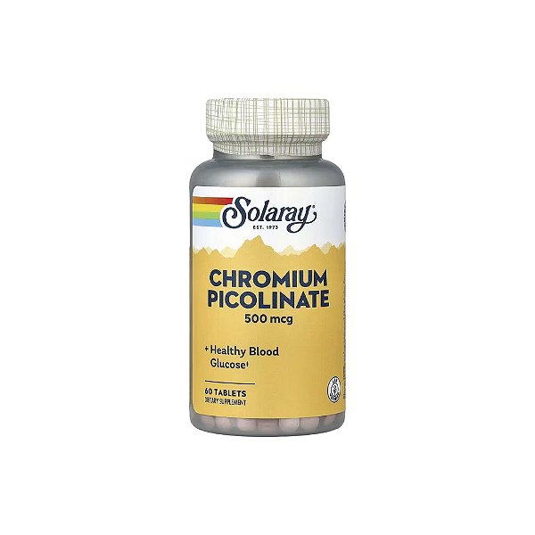 Picolinato de Cromo 500mcg 60 Comprimidos - Solaray