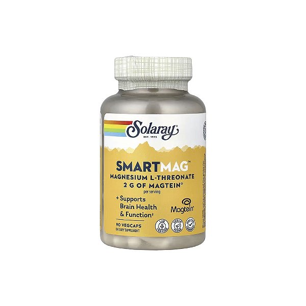 L-Treonato de Magnésio SmartMag 2g Magtein 90 VegCaps - Solaray