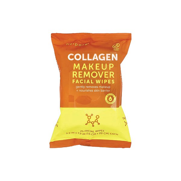 Lenços Faciais Removedores de Maquiagem com Colágeno 25 Unidades - Nu-Pore