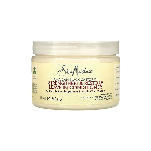 Óleo de Rícino Jamaicano Preto Condicionador Leave-In Fortalecedor e Restaurador 312g - SheaMoisture