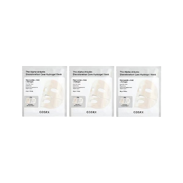 The Alpha-Arbutin Máscara de Beleza de Hidrogel para Cuidados com a Descoloração 3 Unidades - CosRx