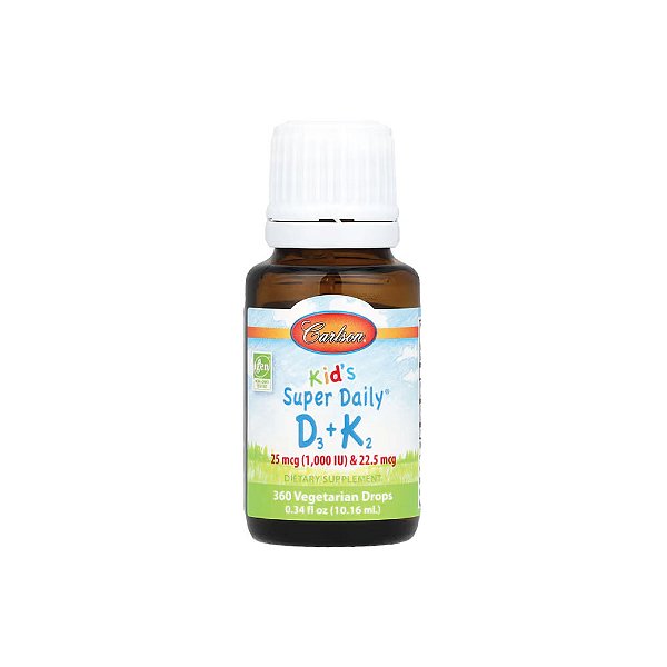 Super Daily D3 + K2 1.000 UI e 22,5 mcg 10,16ml - Carlson