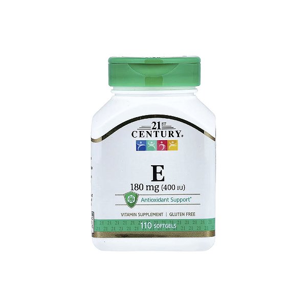 Vitamina E 180mg400 UI 110 Cápsulas Softgels - 21st Century