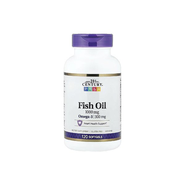 Óleo de Peixe 1000mg 120 Softgels - 21st Century