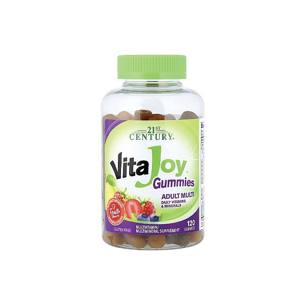 Multivitamínico Adulto VitaJoy Sabor Frutas 120 Gomas Mastigáveis - 21st Century