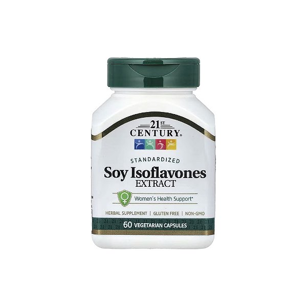 Extrato de Isoflavonas de Soja 50mg 60 Cápsulas - 21st Century