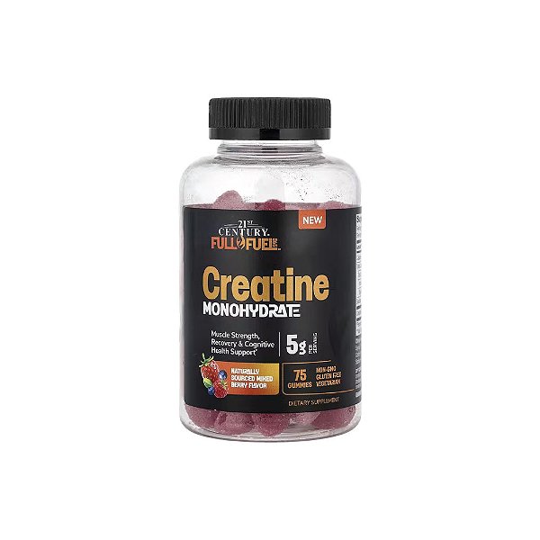 Full Fuel Creatina Monohidratada Frutos Silvestres 5g 75 Gomas - 21st Century