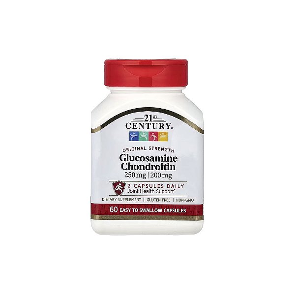 Glicosamina e Condroitina 500mg/400mg 60 Cápsulas - 21st Century