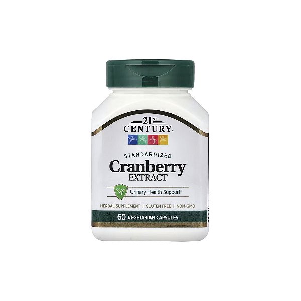 Extrato de Cranberry Padronizado 400mg 60 Cápsulas Vegetarianas - 21st Century