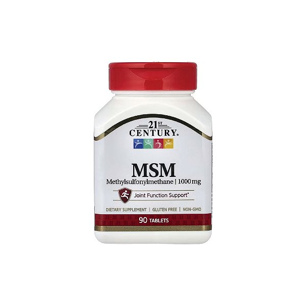MSM Metilsulfonilmetano 1000mg 90 Comprimidos - 21st Century