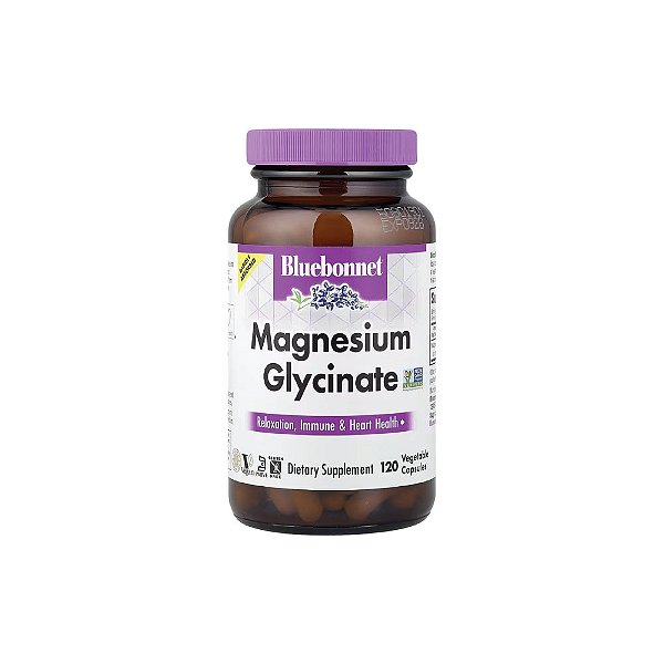 Glicinato de Magnésio 120 Cápsulas - Bluebonnet Nutrition