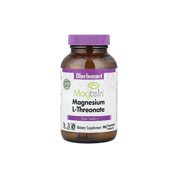 Magnésio L-Treonato Magtein 144mg L-Threonate 90 Cápsulas - Bluebonnet Nutrition