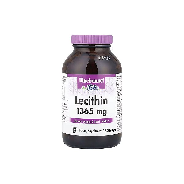 Lecitina de Soja 1365mg Soy Lecithin 180 Softgels - Bluebonnet Nutrition