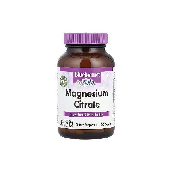 Citrato de Magnésio 200mg Magnesium Citrate 60 Cápsulas - Bluebonnet Nutrition